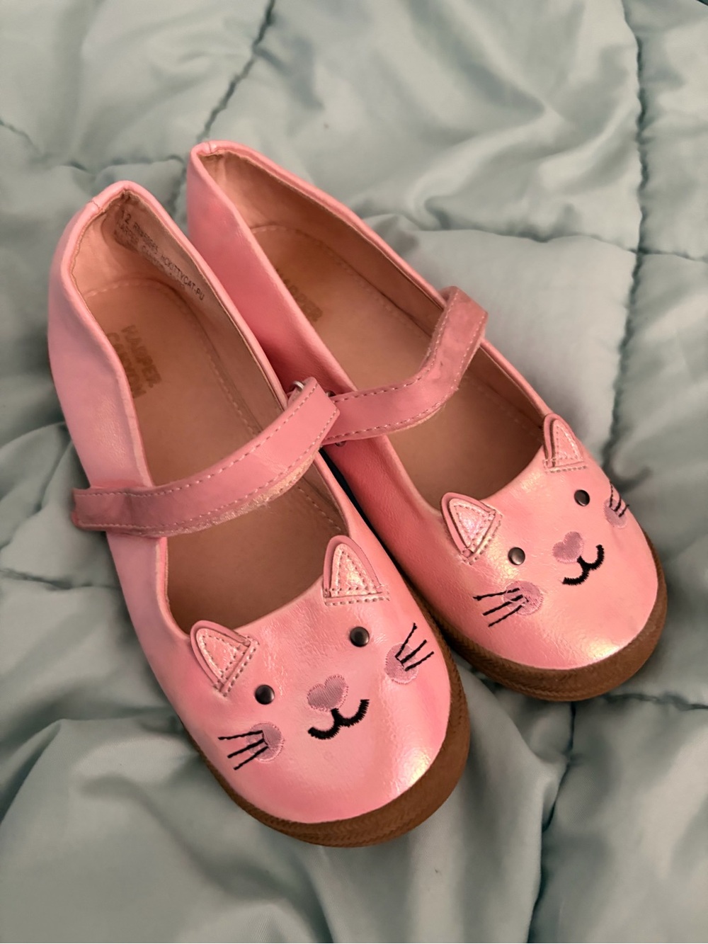 Kids Pink Cat Mary Jane Flats